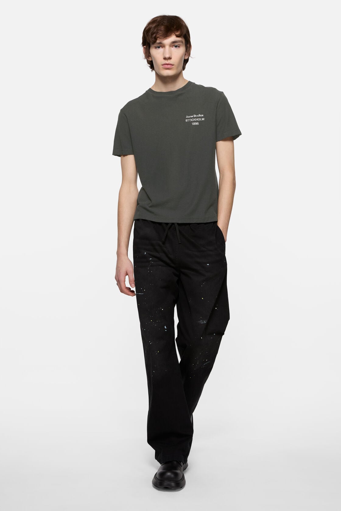 Sprayed logo t-shirt - Faded black