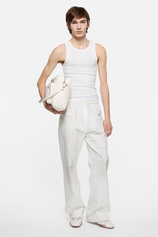 Tank top with logo - White