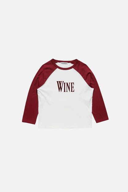 Wine graphic t-shirt - Burgundy/white
