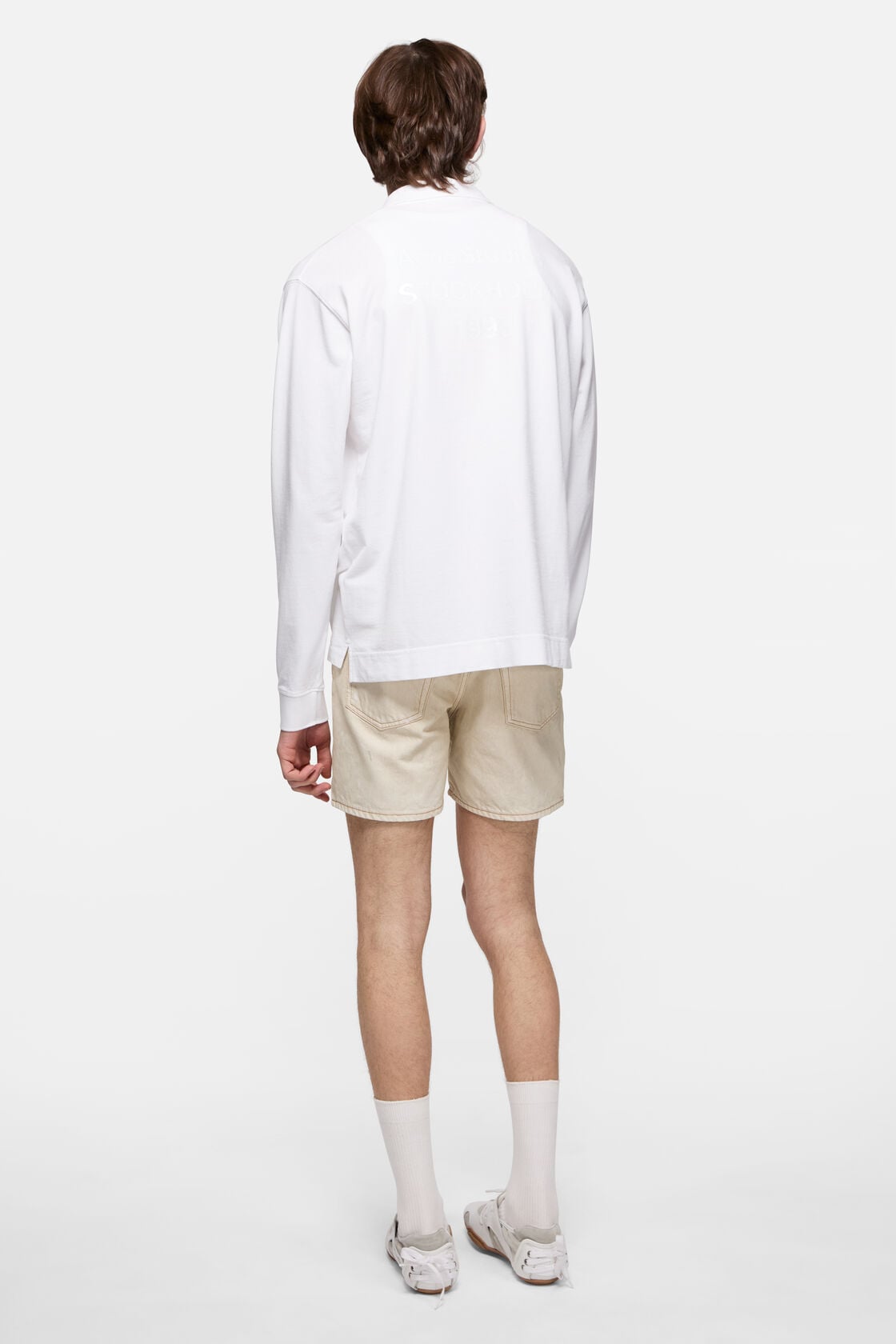Polo shirt with white 1996 logo - White