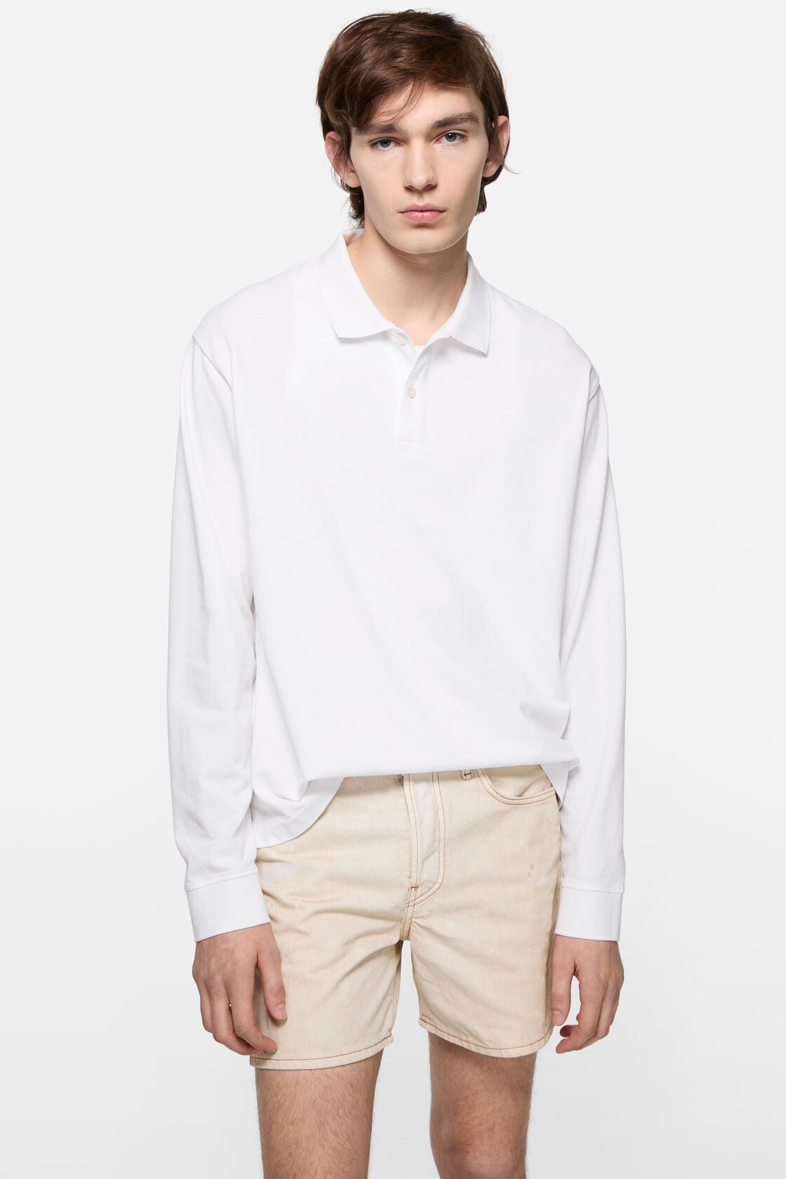 Polo shirt with white 1996 logo - White