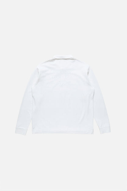 Polo shirt with white 1996 logo - White