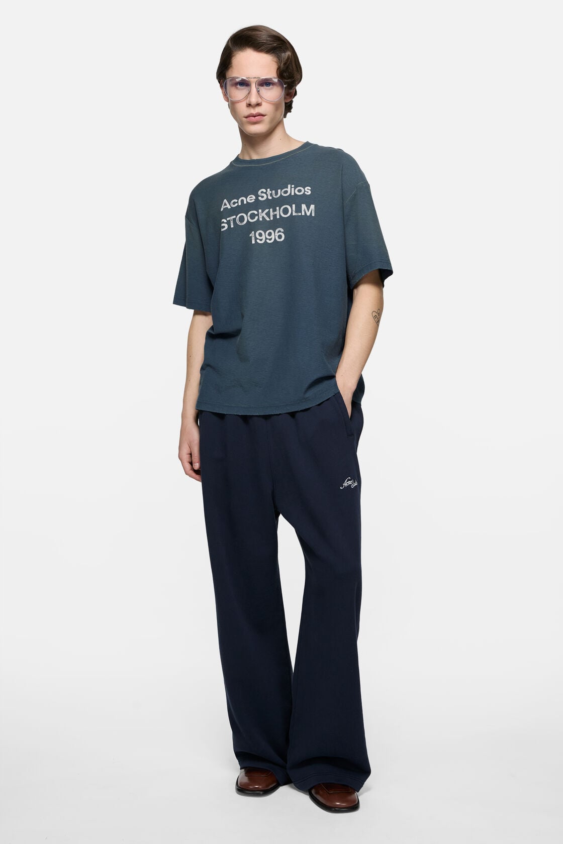 Sprayed logo t-shirt - Deep blue