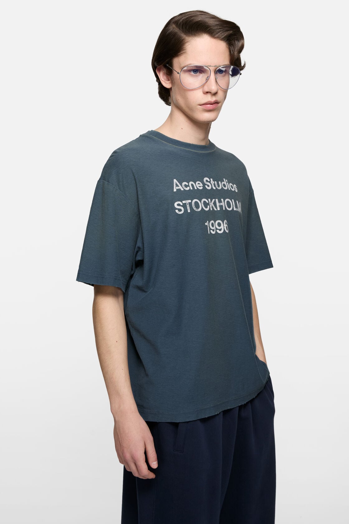 Sprayed logo t-shirt - Deep blue