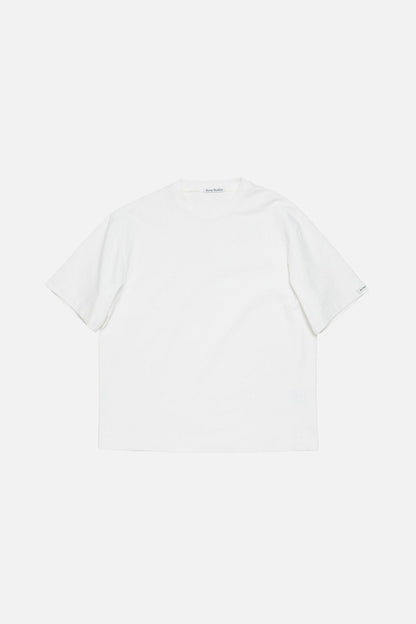 Satin logo t-shirt - relaxed - Optic White
