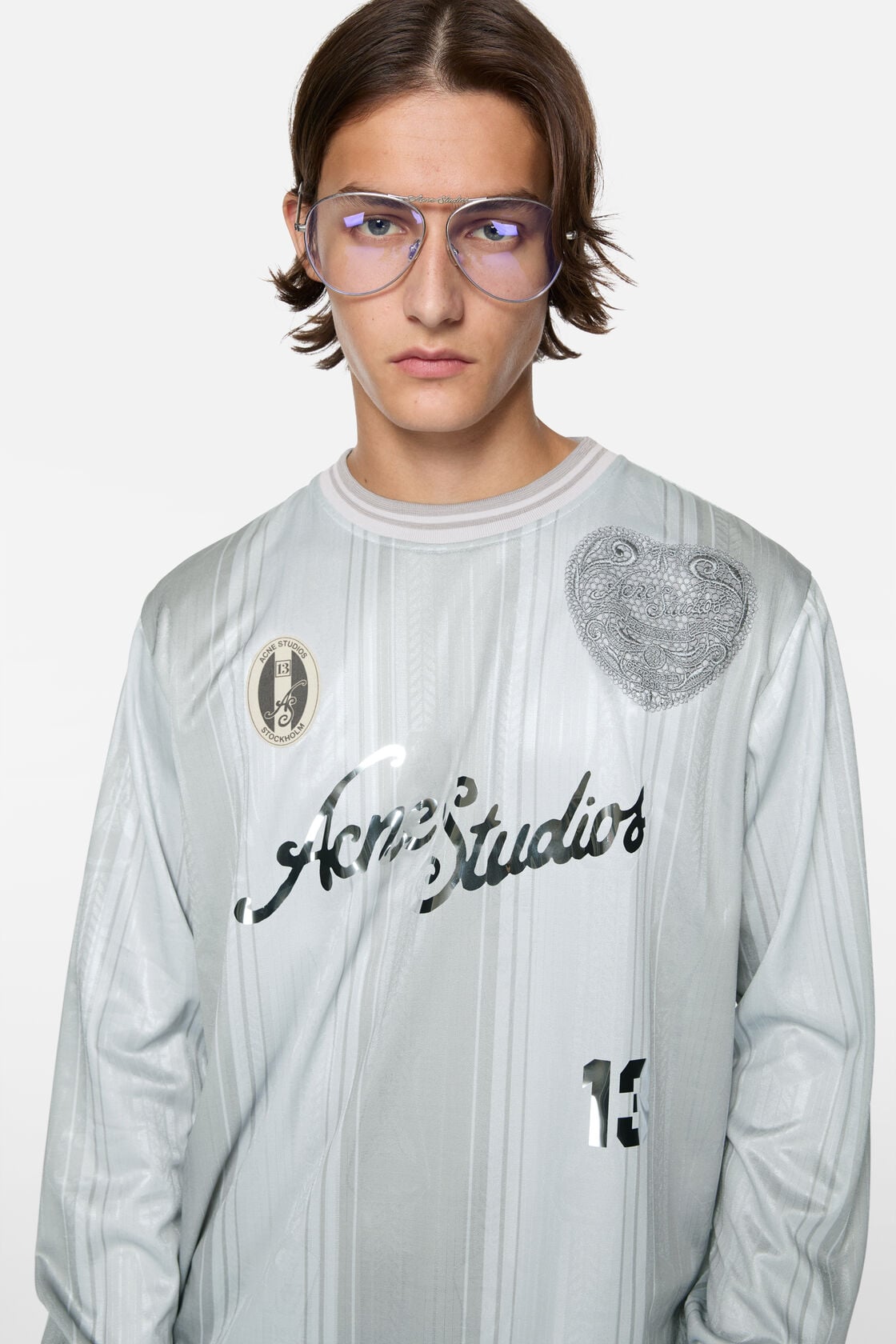 Logo sports jersey top - Grey