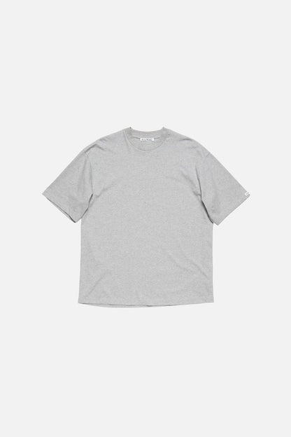 Satin logo t-shirt - relaxed - Grey Melange