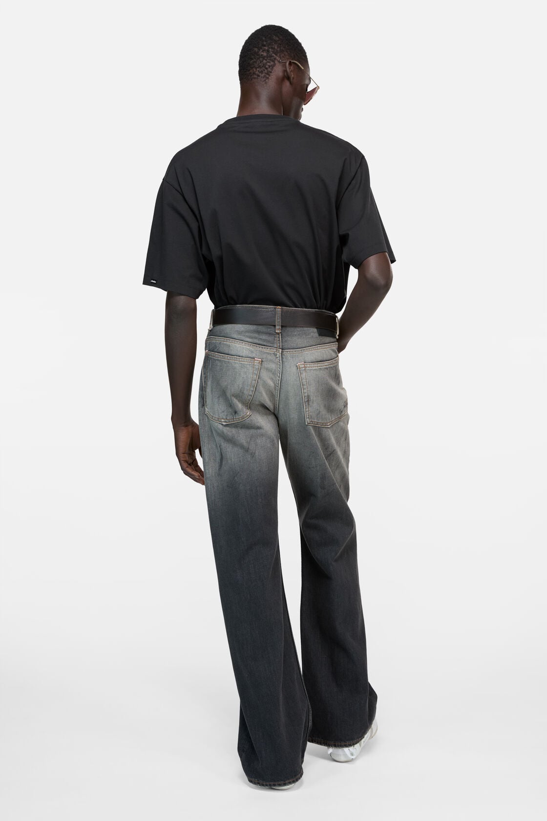 Satin logo t-shirt - relaxed - Black