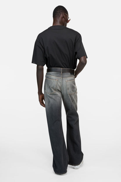 Satin logo t-shirt - relaxed - Black