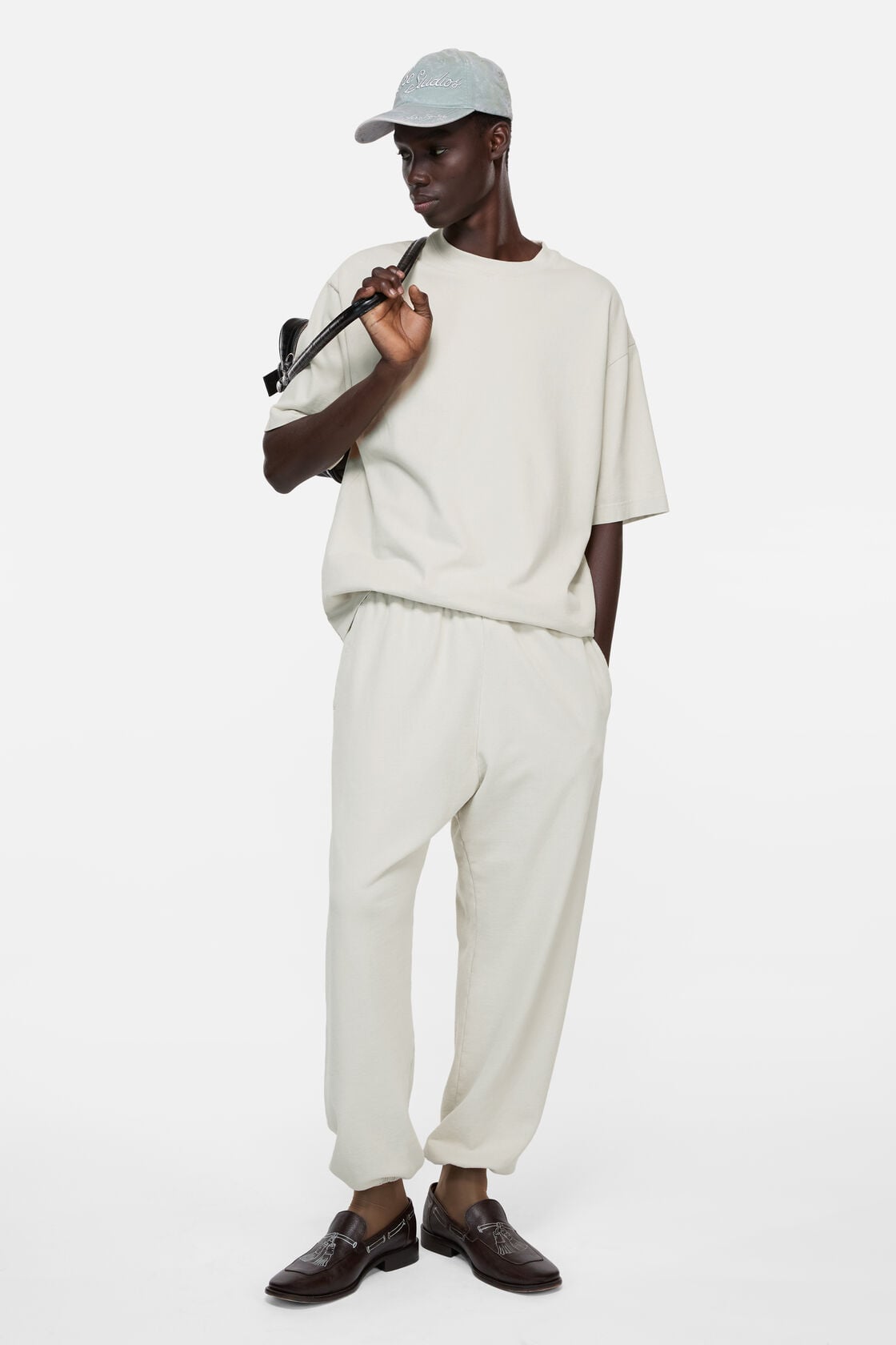 Rubber logo t-shirt - Light taupe