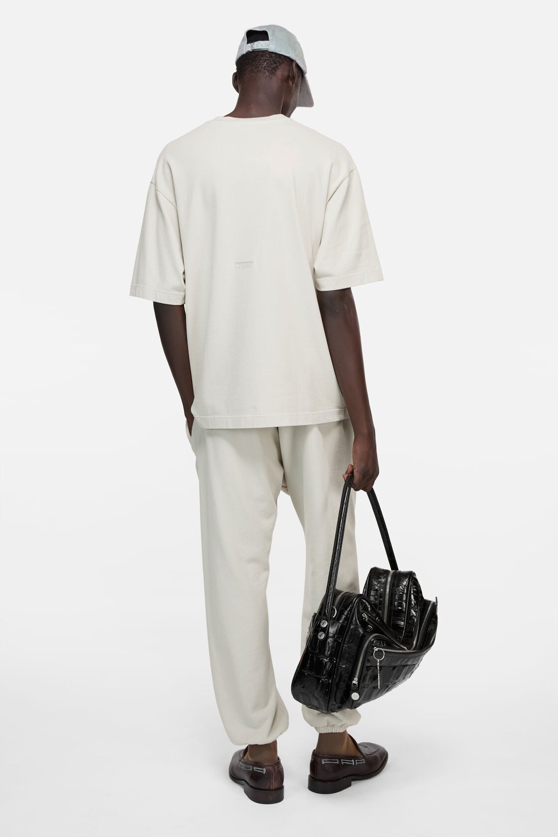 Rubber logo t-shirt - Light taupe