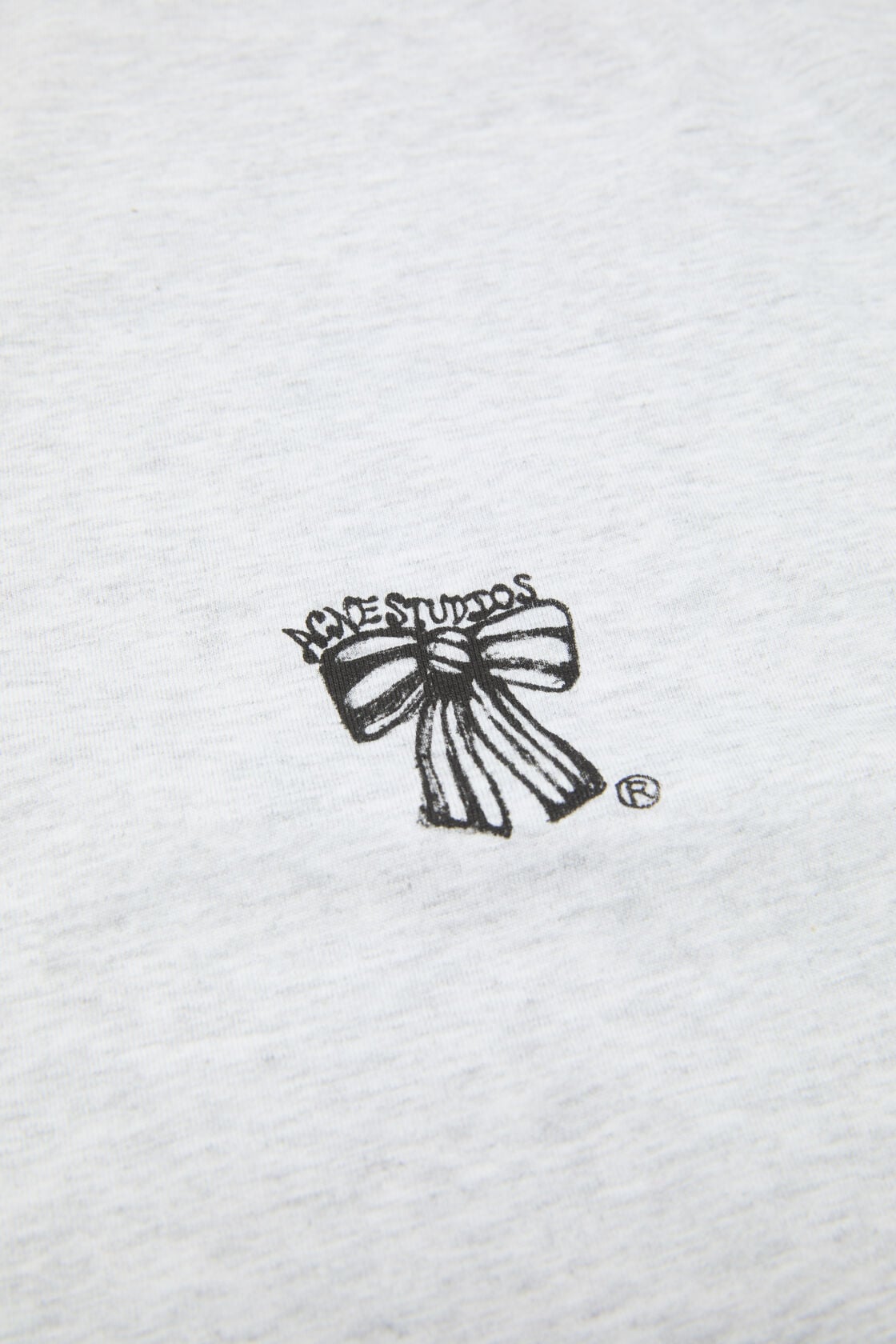 Bow logo t-shirt - Pale Grey Melange