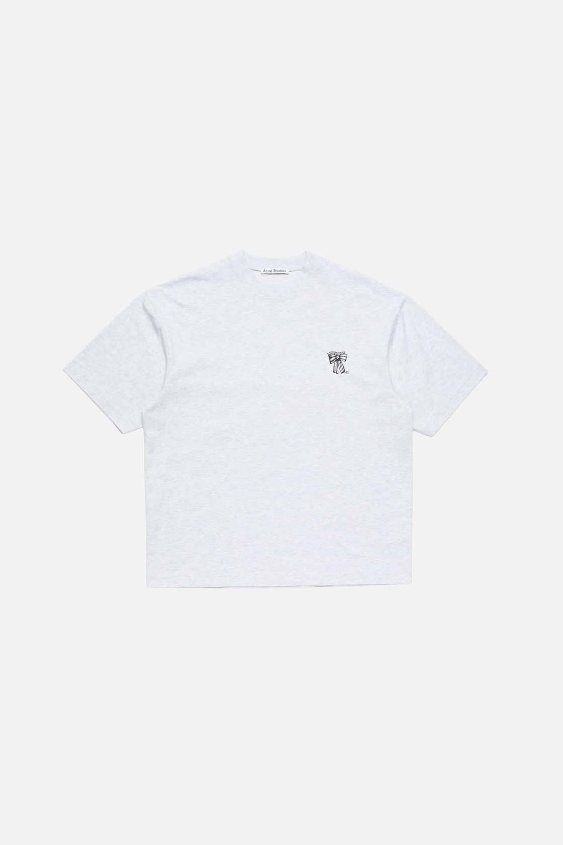 Bow logo t-shirt - Pale Grey Melange