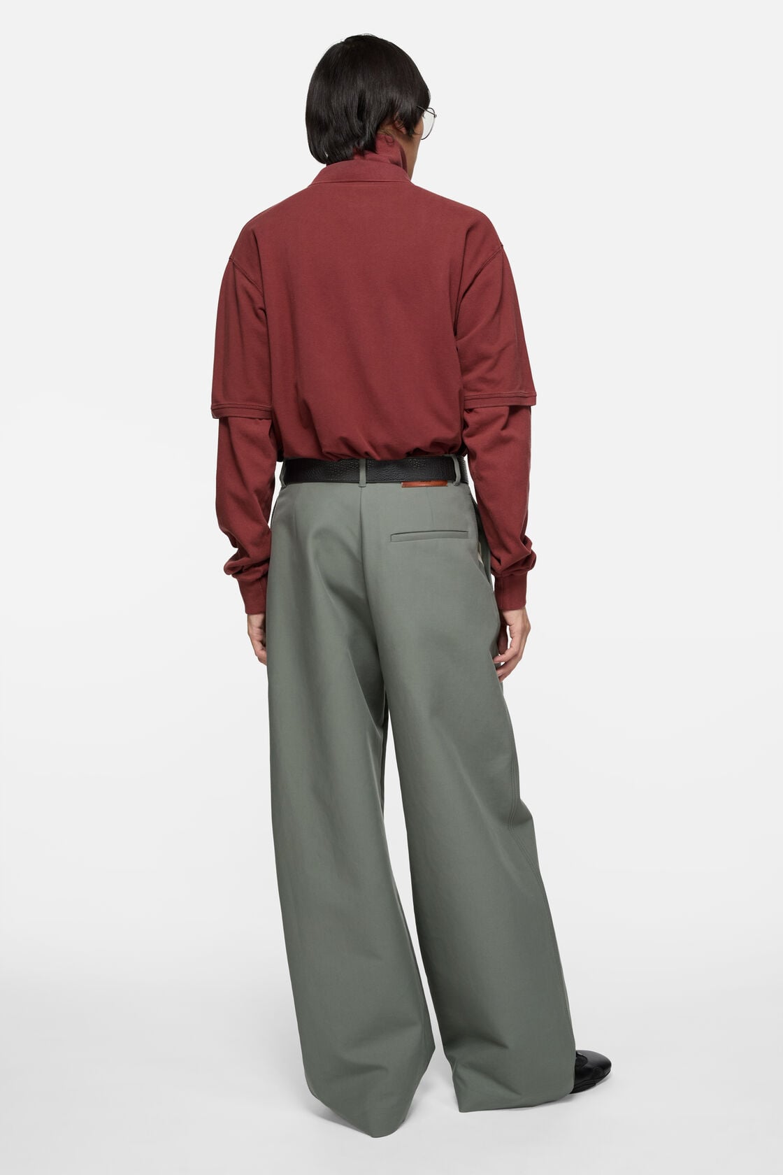 Washed logo polo - Maroon red
