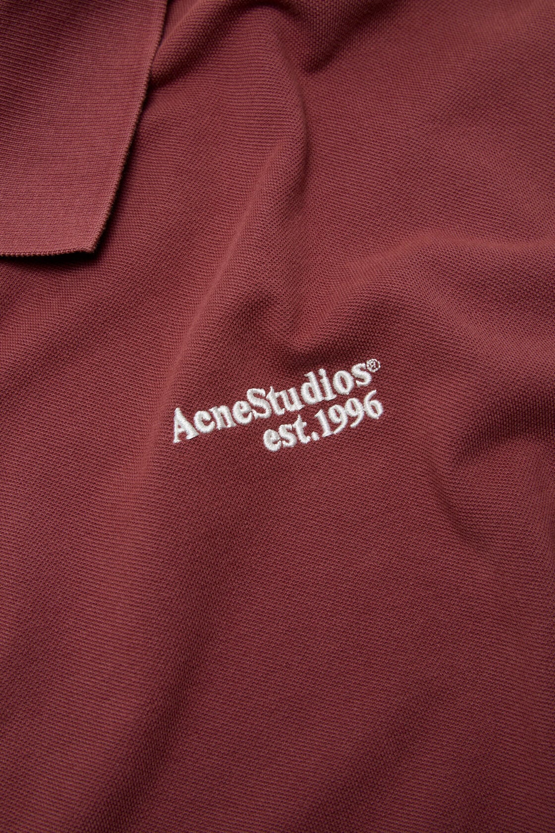 Washed logo polo - Maroon red