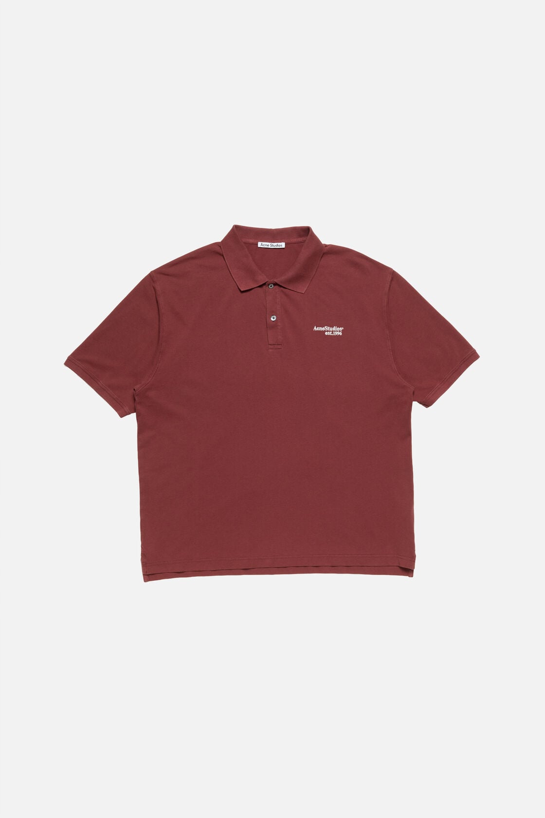 Washed logo polo - Maroon red