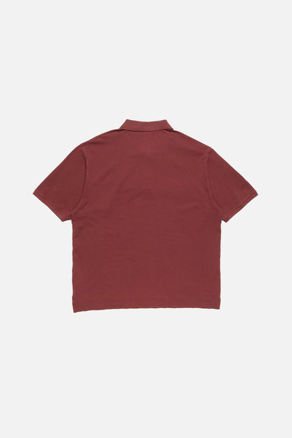 Washed logo polo - Maroon red