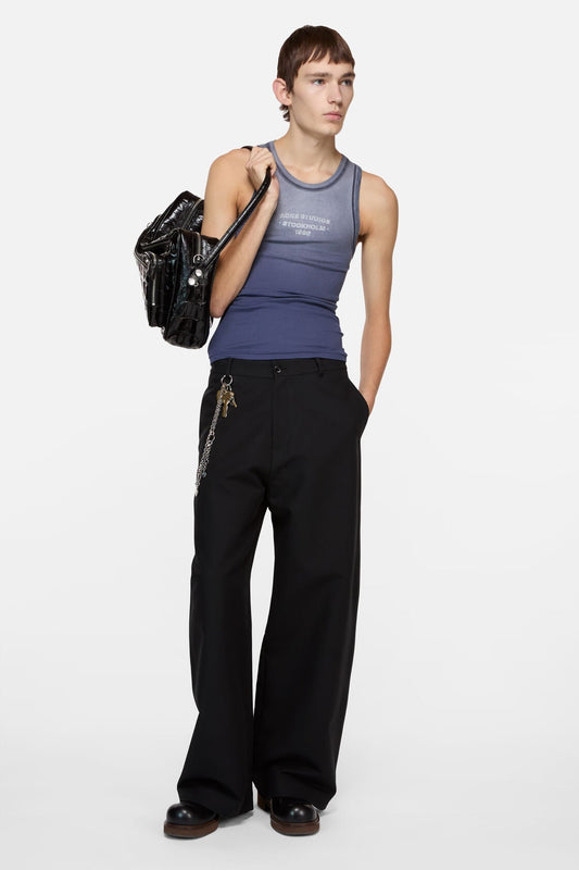 Sprayed logo tank top - Navy