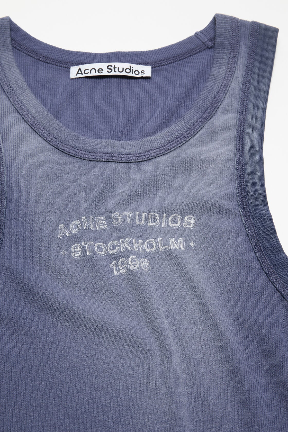 Sprayed logo tank top - Navy