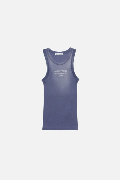 Sprayed logo tank top - Navy