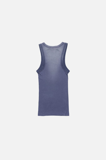 Sprayed logo tank top - Navy