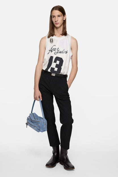 Sports jersey tank top - White