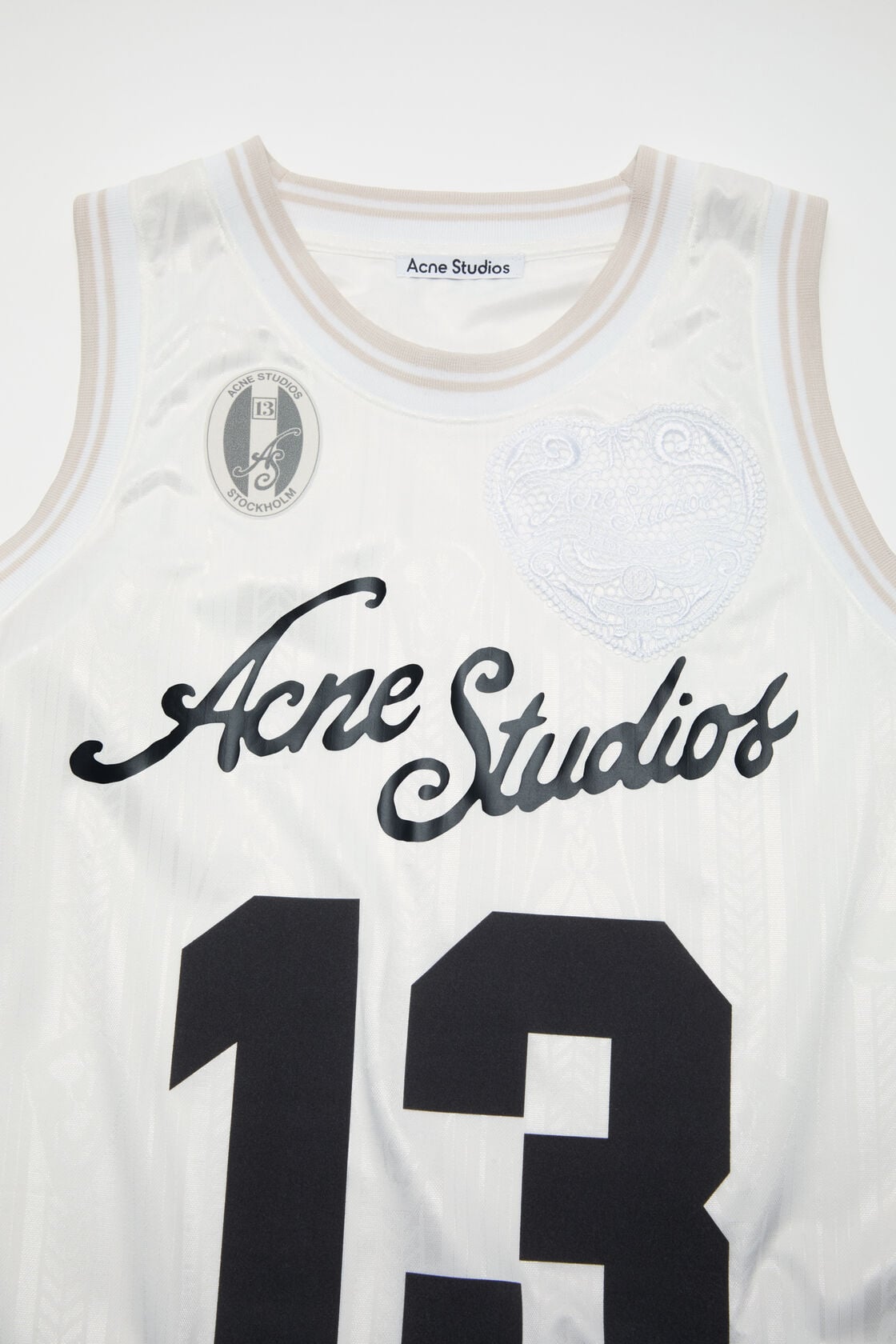 Sports jersey tank top - White