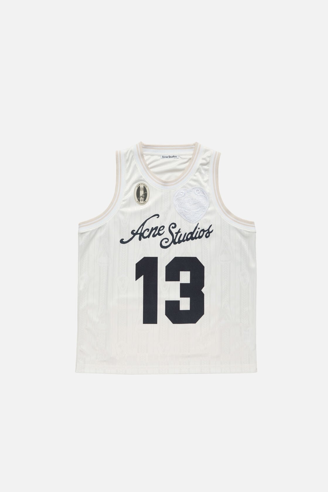 Sports jersey tank top - White