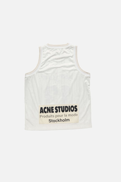 Sports jersey tank top - White