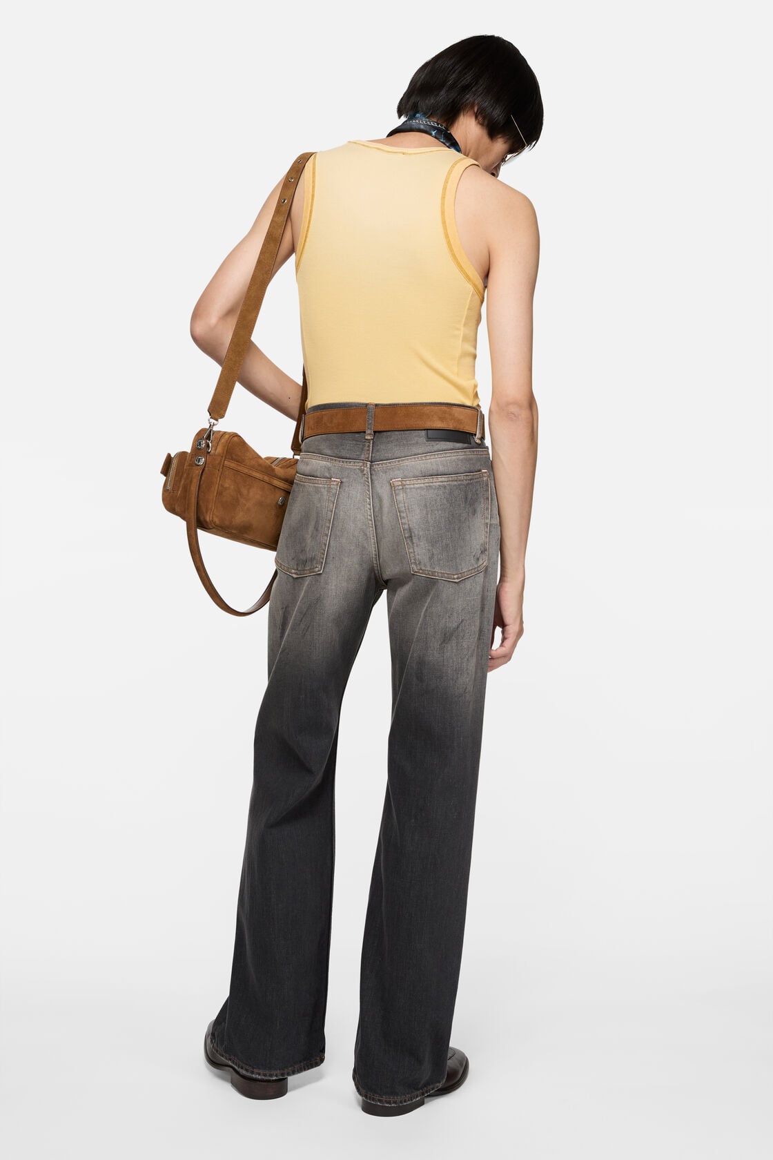 Sprayed logo tank top - Light yellow