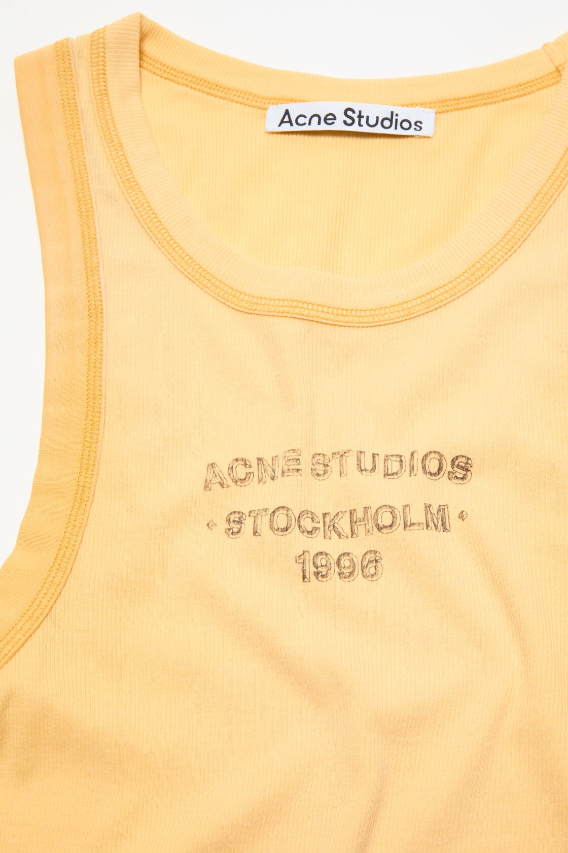 Sprayed logo tank top - Light yellow