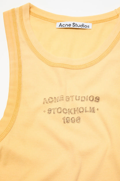Sprayed logo tank top - Light yellow