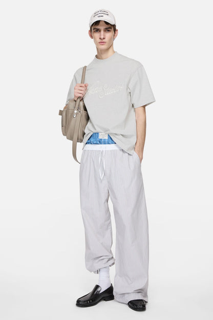 Logo t-shirt - Relaxed fit - Pale Grey Melange