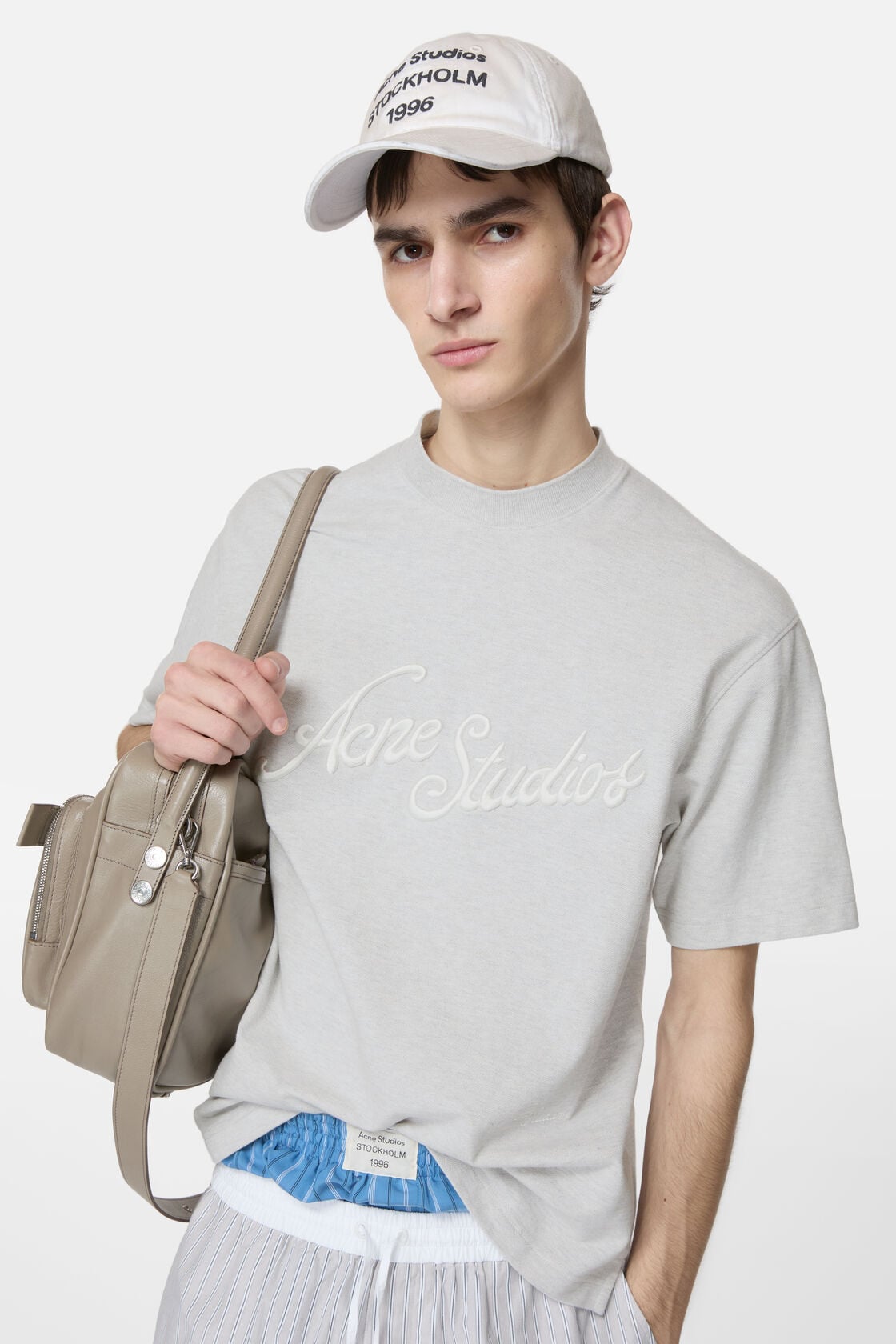 Logo t-shirt - Relaxed fit - Pale Grey Melange