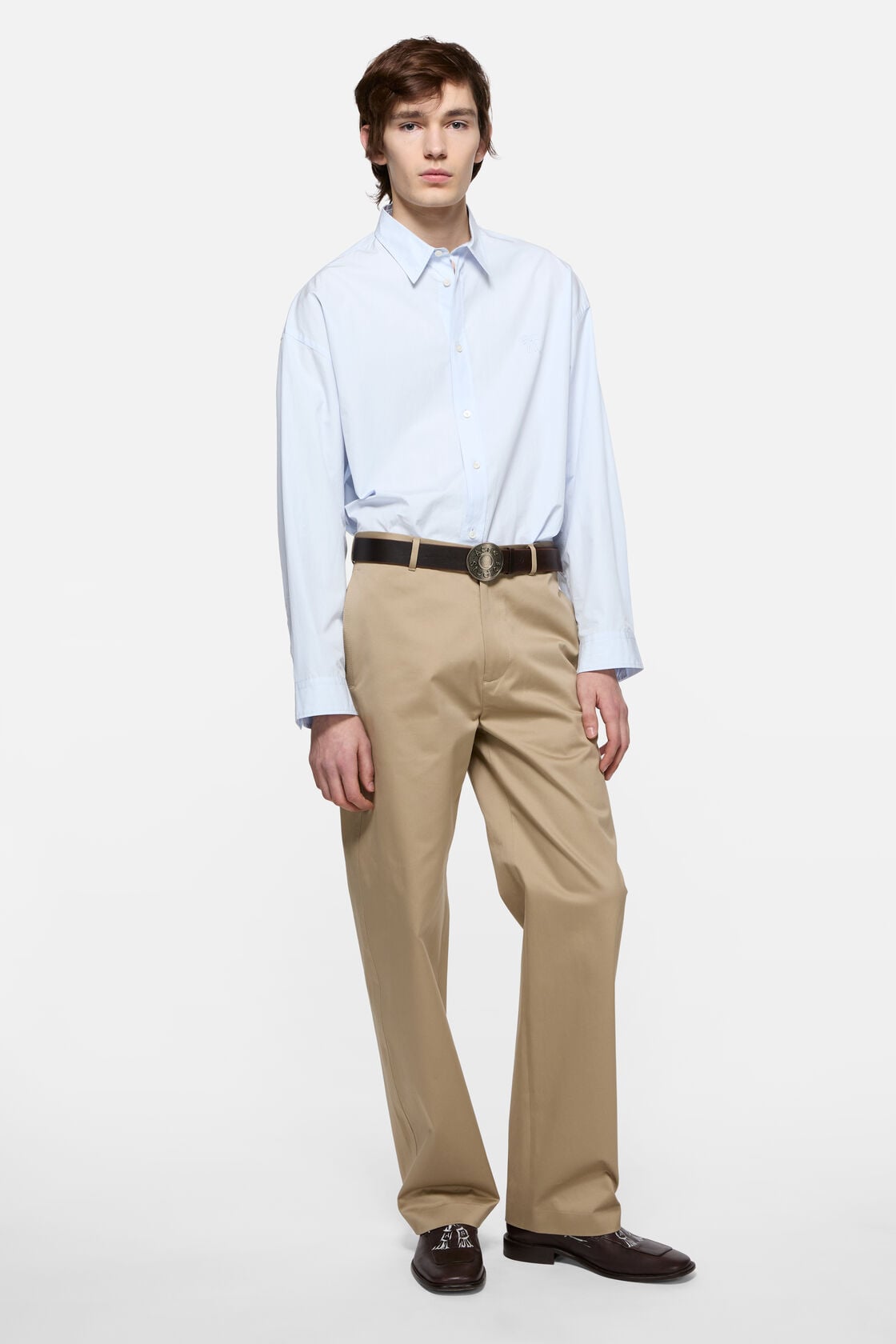 Button-up shirt with logo - Ice blue