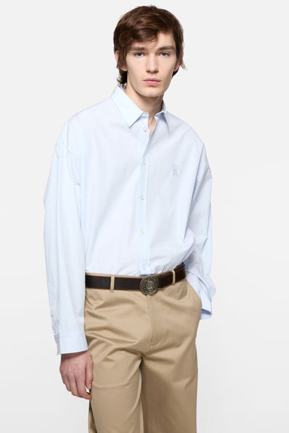 Button-up shirt with logo - Ice blue