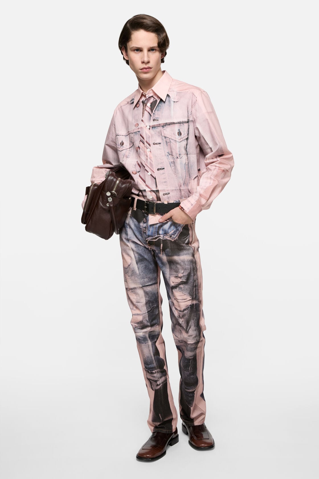 Printed button-up shirt - Pink