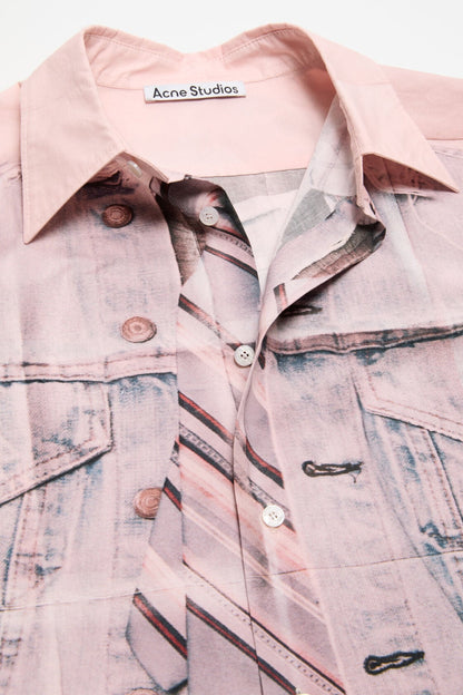 Printed button-up shirt - Pink