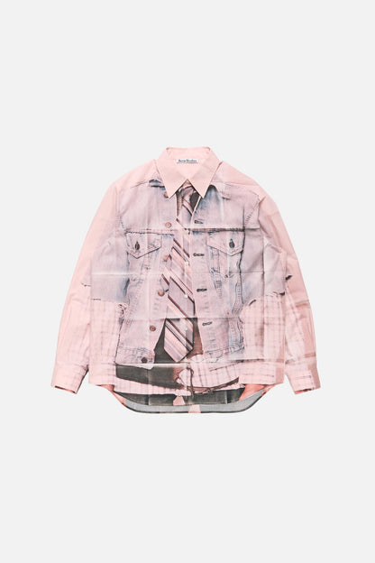 Printed button-up shirt - Pink