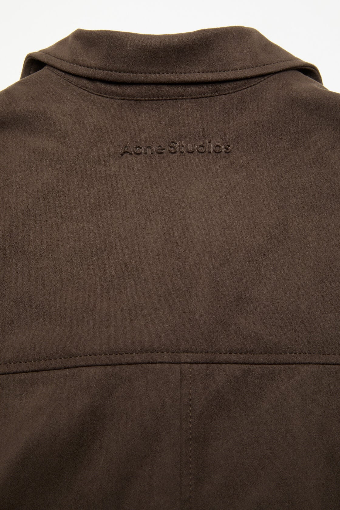Faux suede overshirt - Chocolate brown