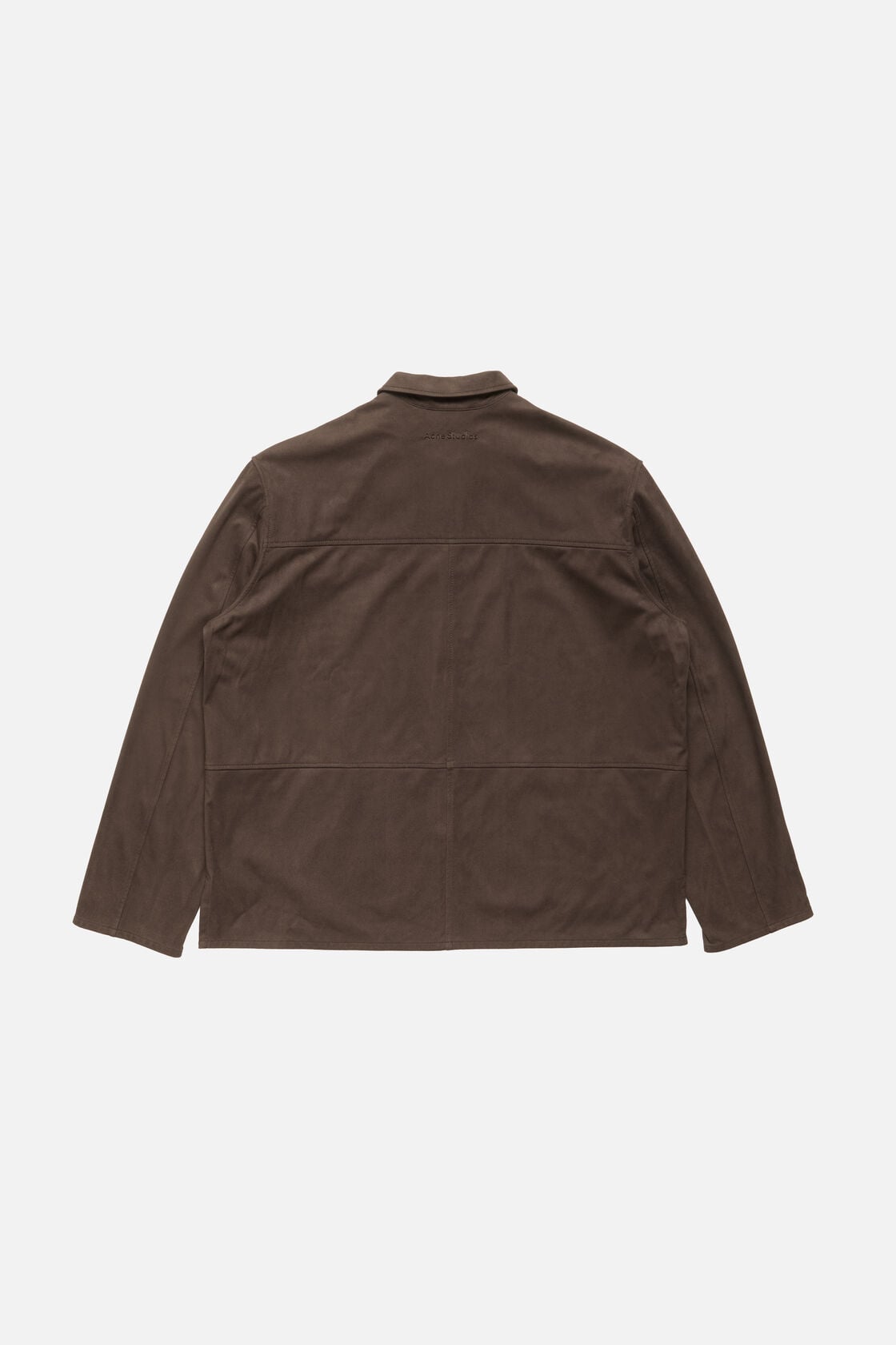 Faux suede overshirt - Chocolate brown