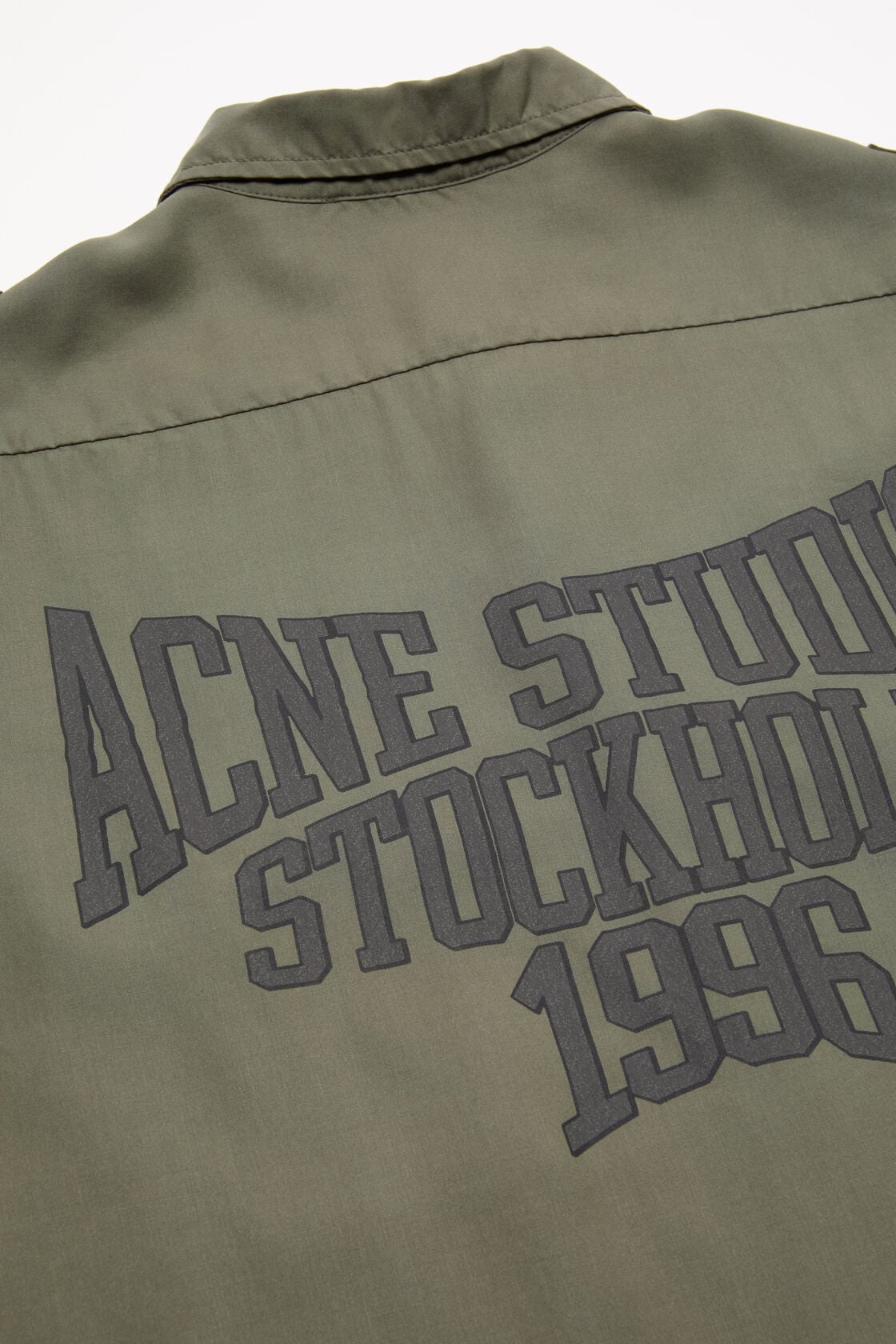 Button-up shirt with logo - Olive green