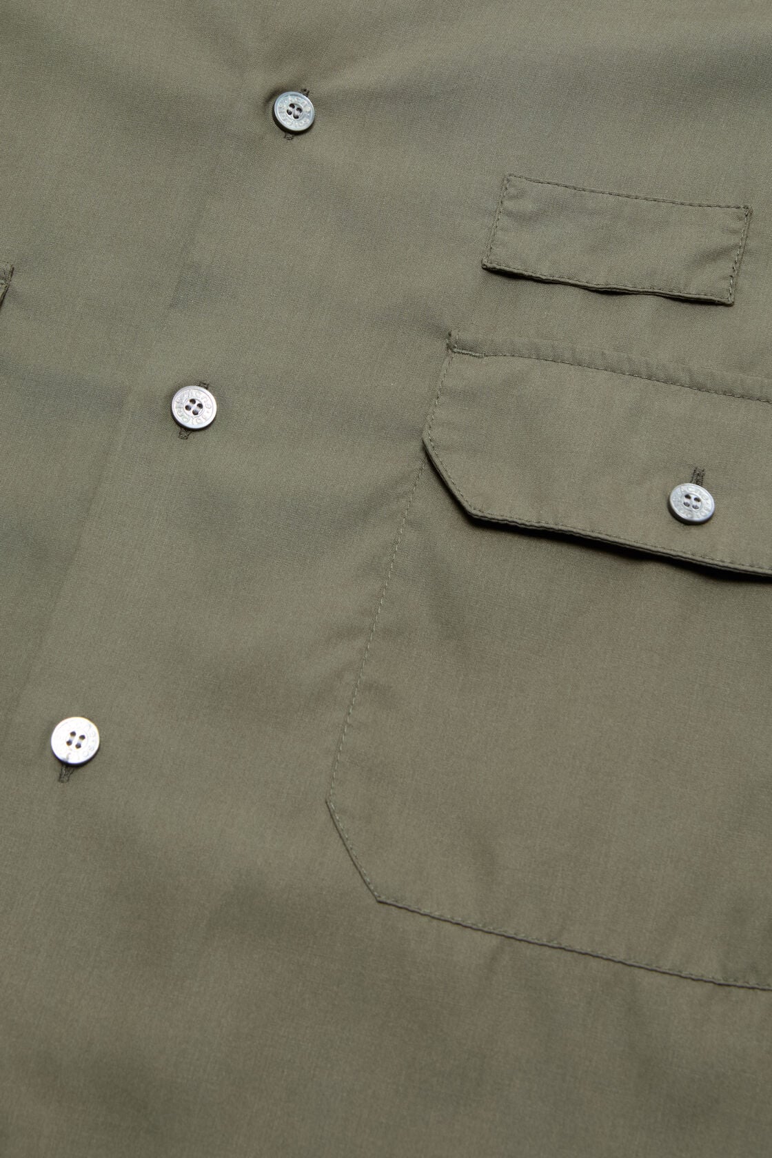 Button-up shirt with logo - Olive green