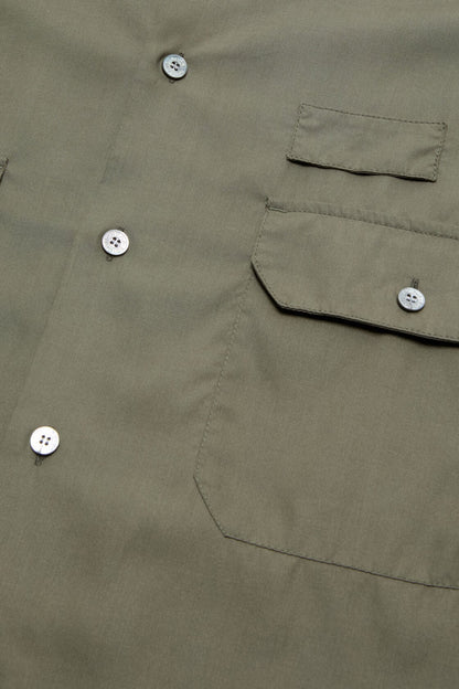 Button-up shirt with logo - Olive green
