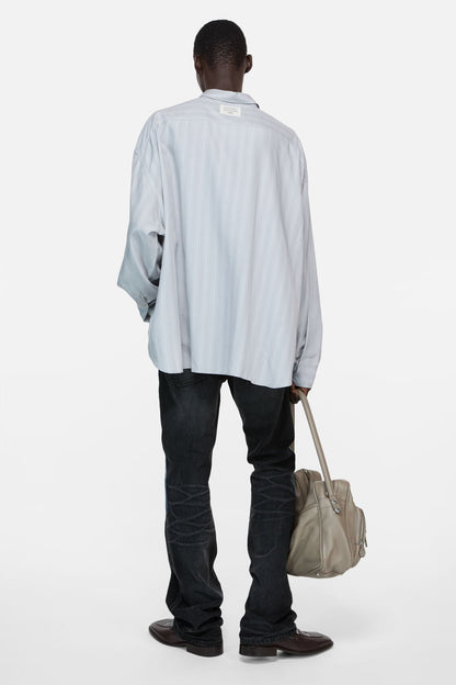 Striped button-up shirt - Grey/multi