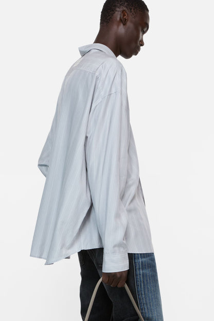 Striped button-up shirt - Grey/multi