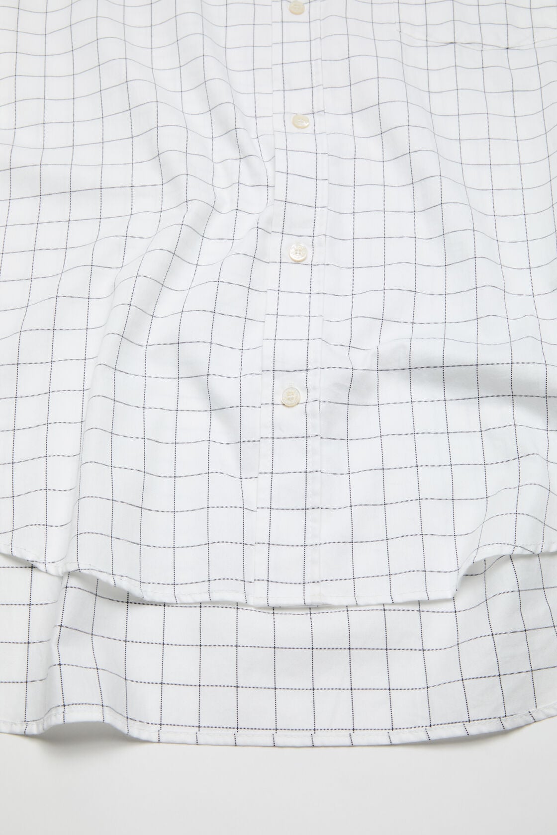 Check button-up shirt - White/black