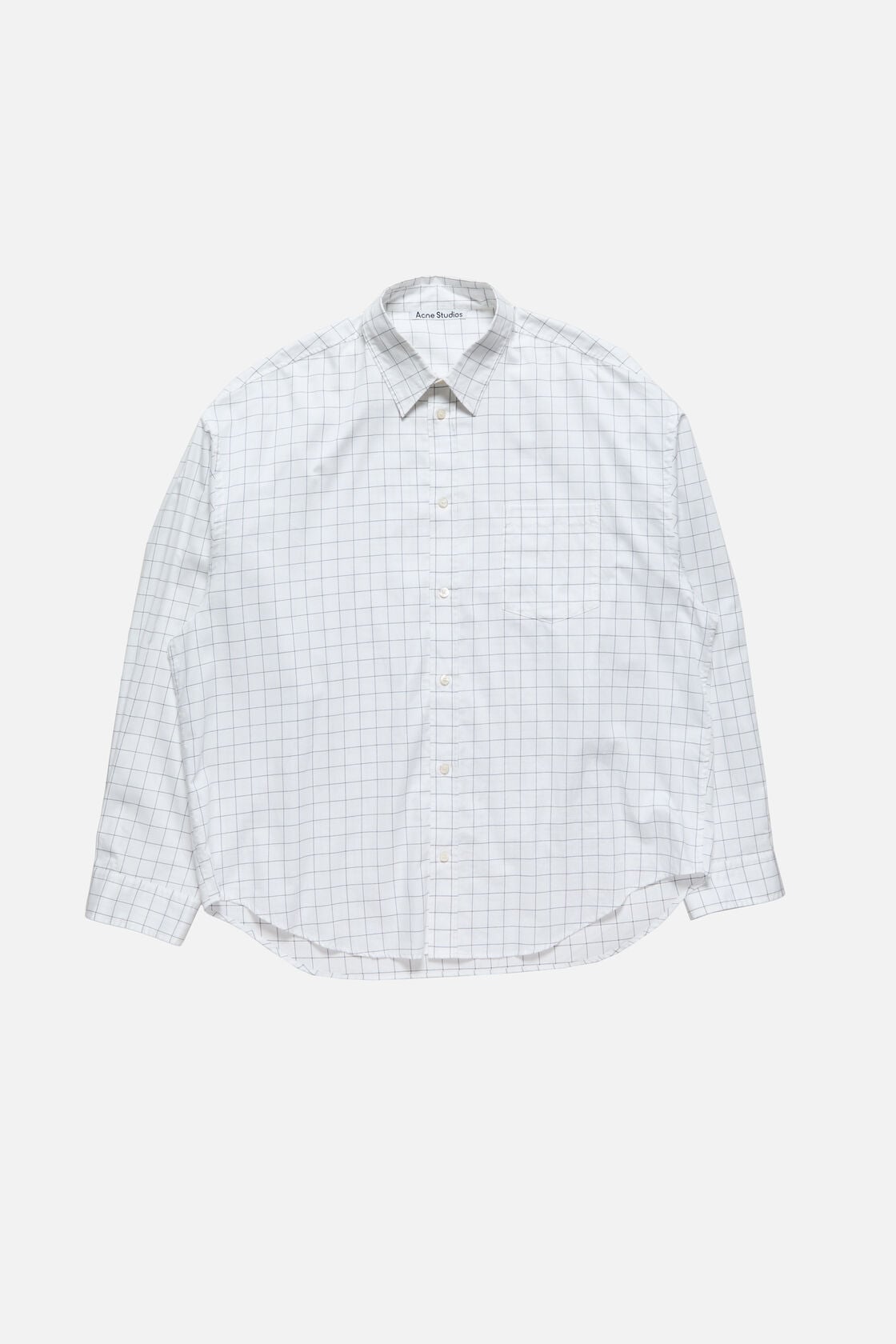 Check button-up shirt - White/black