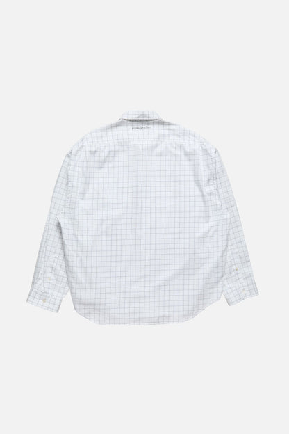 Check button-up shirt - White/black
