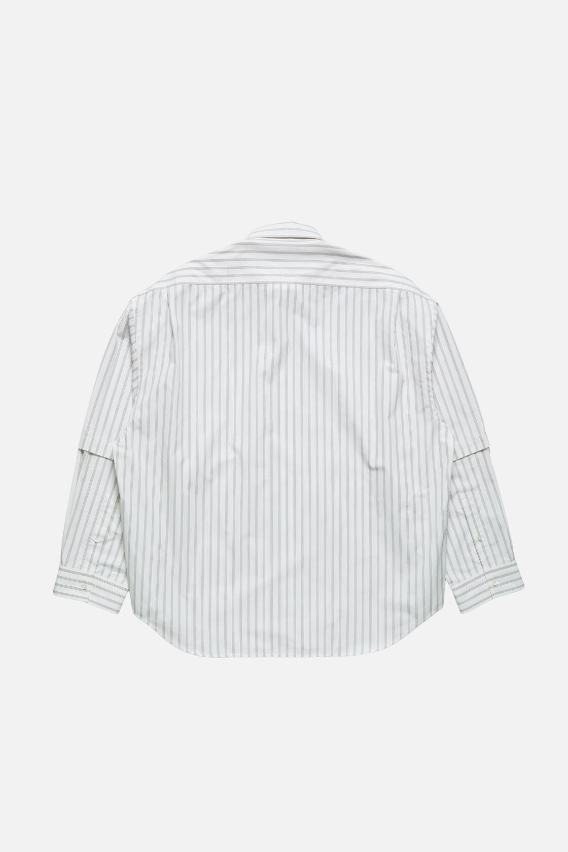 Double-sleeve striped shirt - Off white/grey